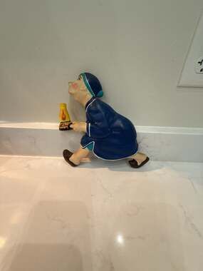 Vintage Arnel's 'Race to the Outhouse' Ceramic Wall Plaque - Man with Lantern